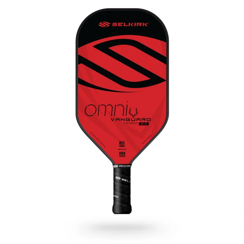 Selkirk Vanguard 2.0 Series Hybrid Omni Lightweight Red Paddle per pickleball