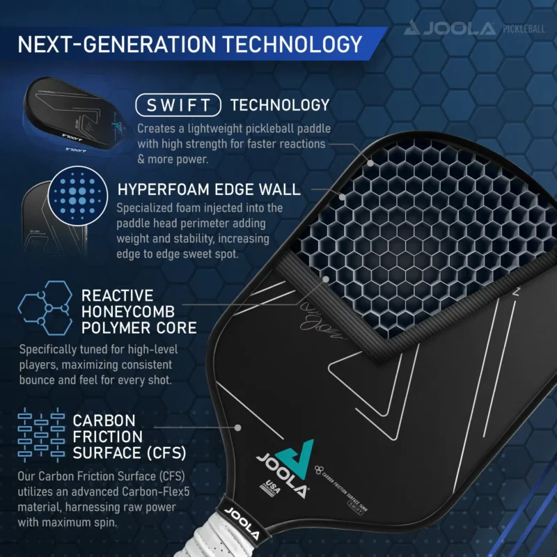 Joola Ben Johns Hyperion CFS 16 Swift Paddle per pickleball