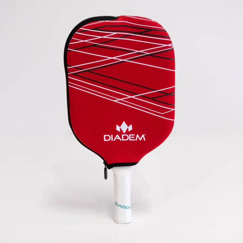DIADEM Couverture de paddle pickleball - rouge avec lignes