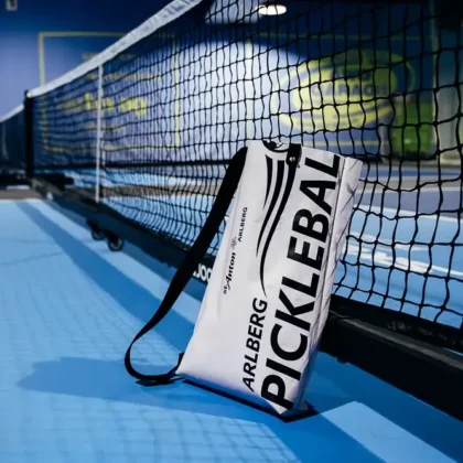 Borsa da pickleball per professionisti, un pezzo unico ricavato da una vecchia tela. Upcycling