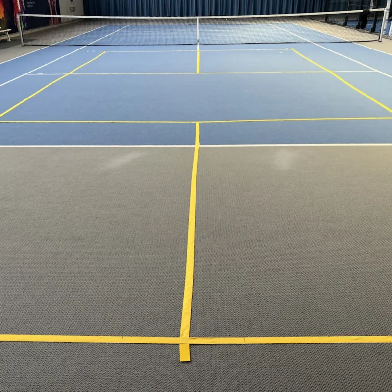 Segnaletica del campo da pickleball per l'intero campo in giallo