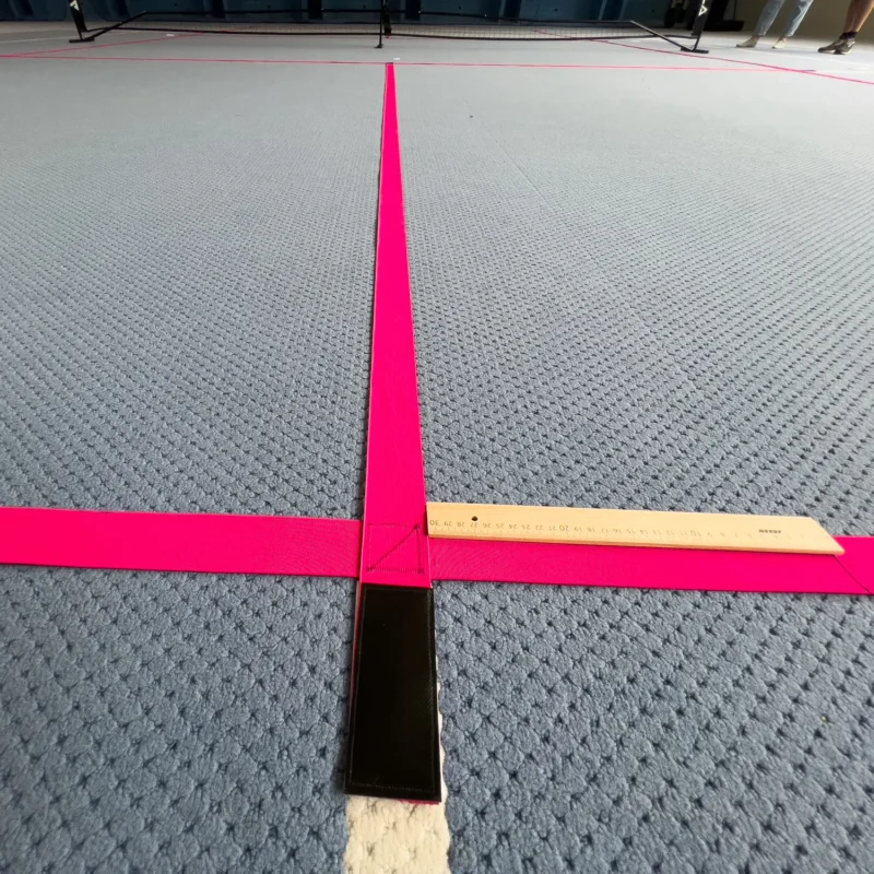 Segnapunti per l'intero campo da pickleball in rosa