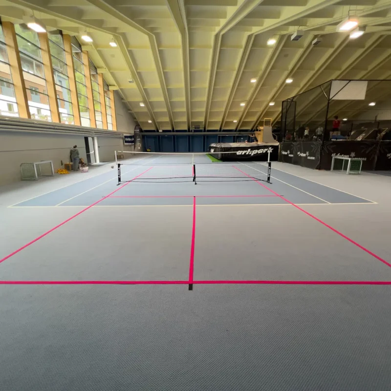 Segnapunti per l'intero campo da pickleball in rosa