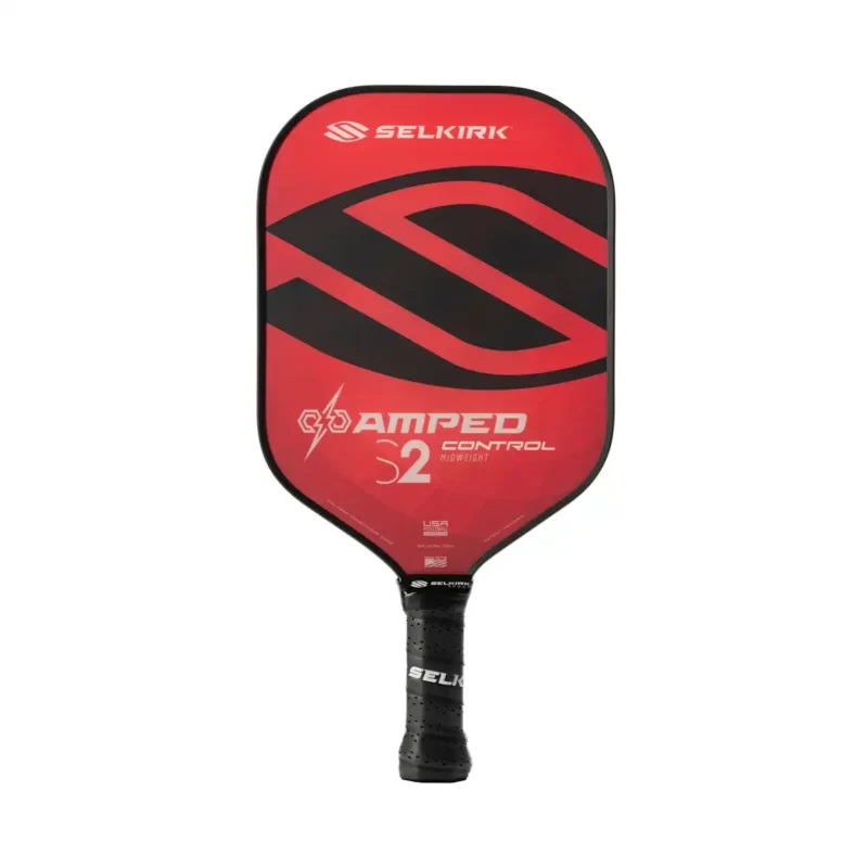 Selkirk AMPED Control S2 Pagaia da pickleball di peso medio rosso