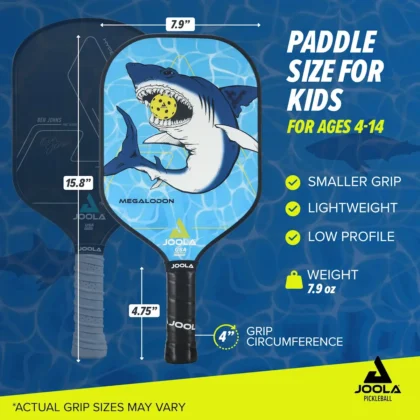 JOOLA Megalodon Junior Pickleball Paddle - Size Chart