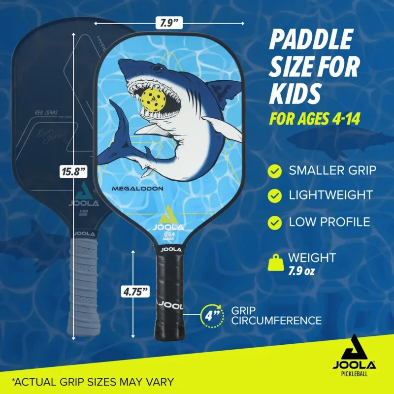 JOOLA Megalodon Junior Pickleball Paddle - Size Chart