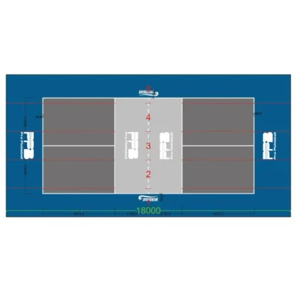 Mobiler Indoor Pickleball Platz