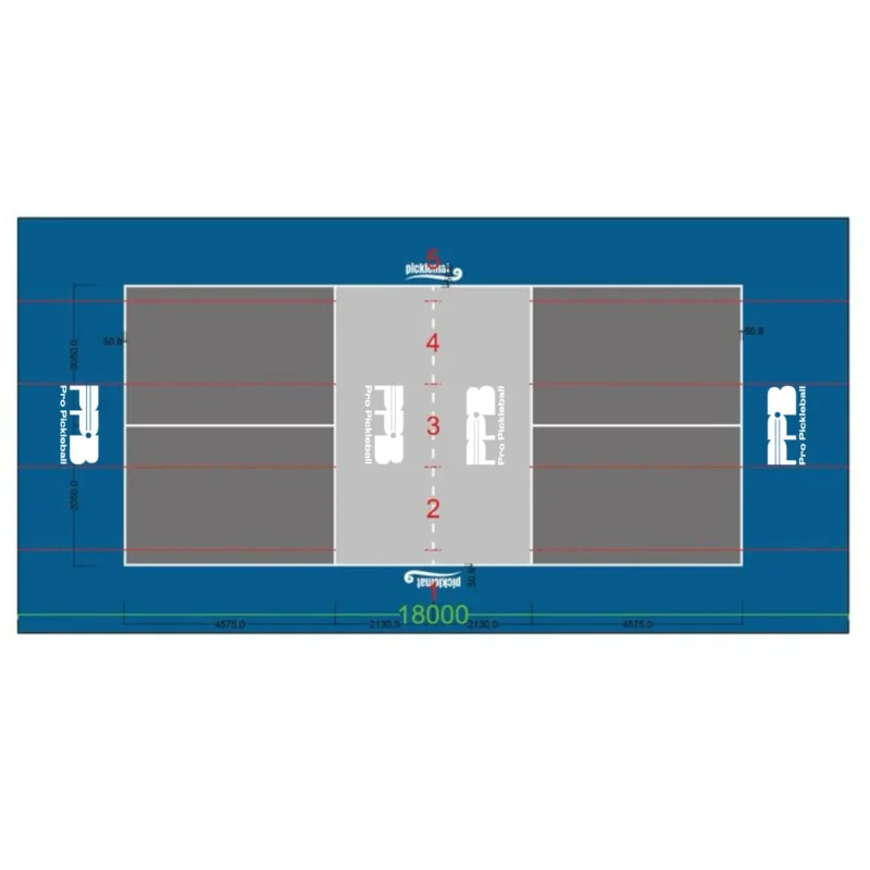 Campo da pickleball mobile al coperto
