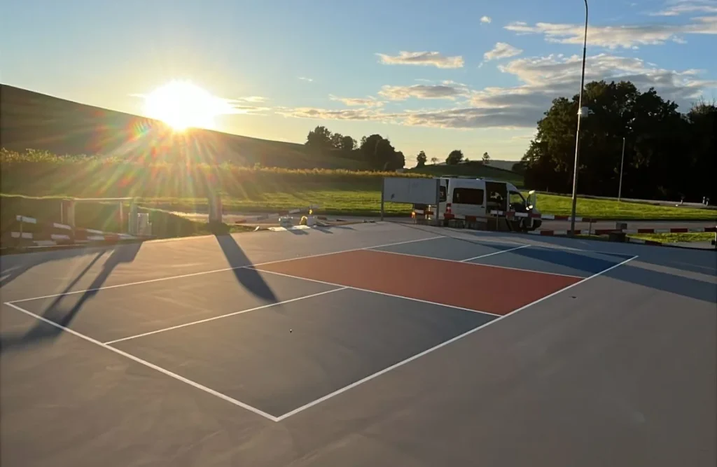 Pickleball court construction