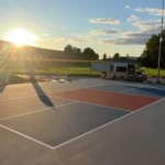 Pickleball court construction